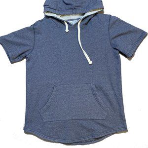 Blue Short Sleeve Hoodie - Size Medium